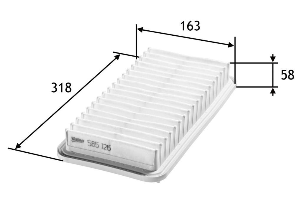 Filtre à air VALEO ref. 585126