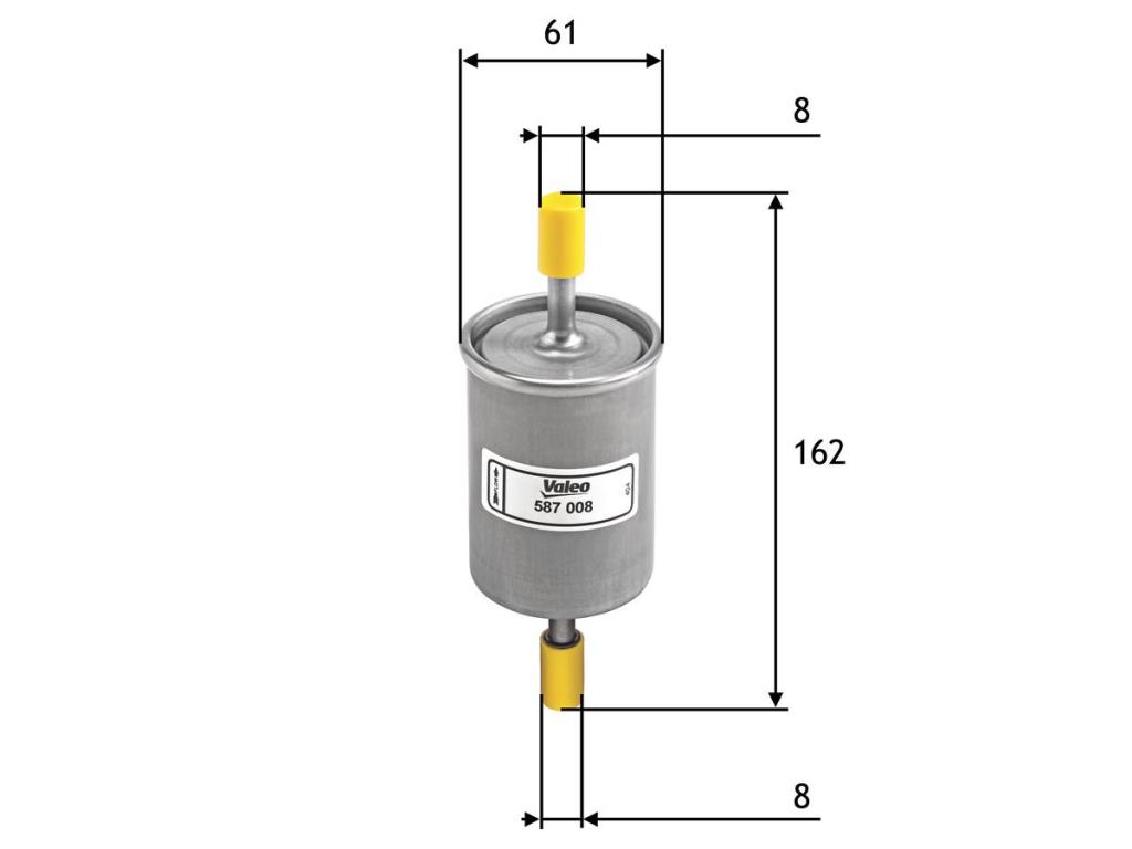 Filtre à carburant (Filtre à gasoil) VALEO ref. 587008