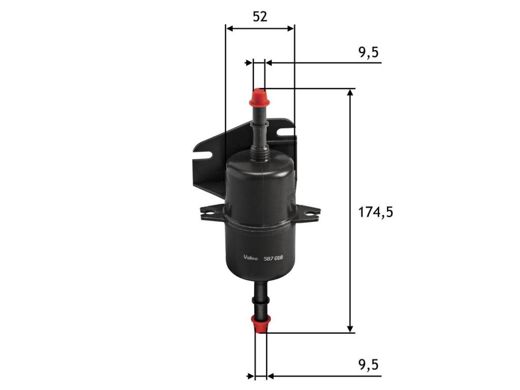 Filtre à carburant (Filtre à gasoil) VALEO ref. 587018
