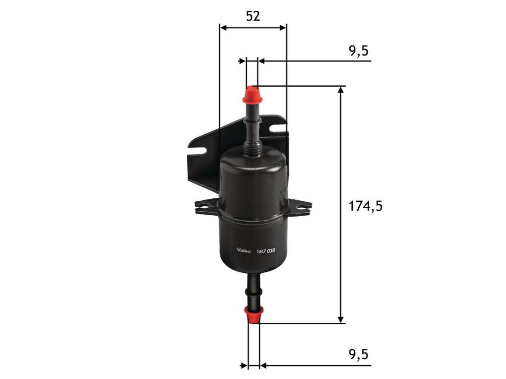 Filtre à carburant (Filtre à gasoil) VALEO ref. 587018