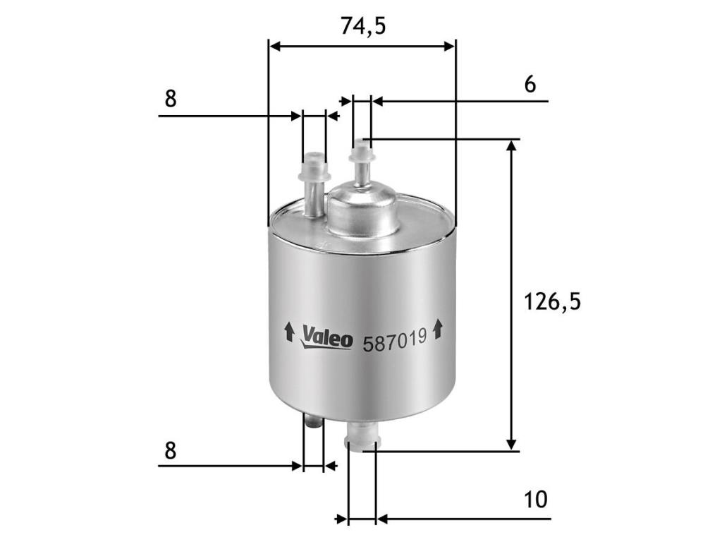 Filtre à carburant (Filtre à gasoil) VALEO 587019