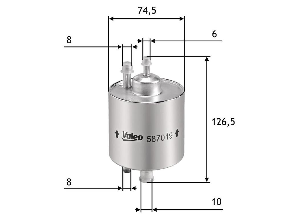 Filtre à carburant (Filtre à gasoil) VALEO 587019