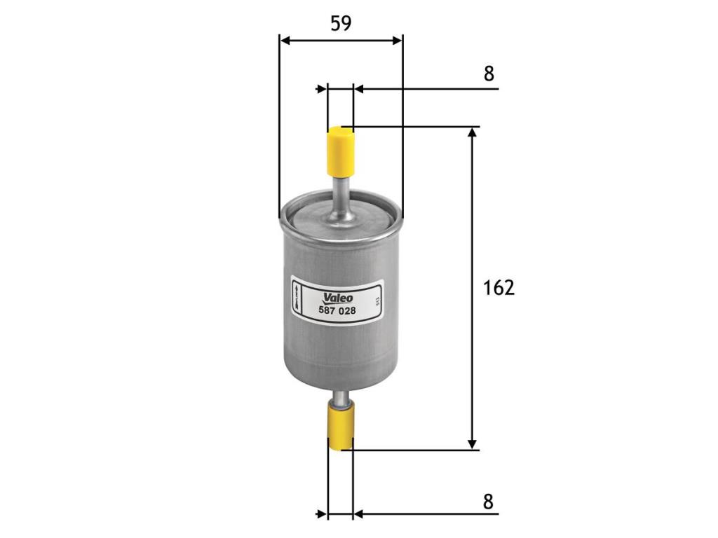 Filtre à carburant (Filtre à gasoil) VALEO ref. 587028