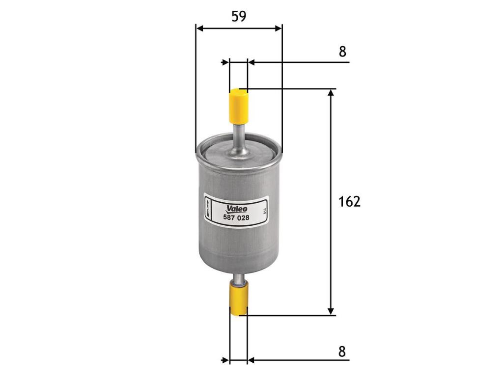 Filtre à carburant (Filtre à gasoil) VALEO ref. 587028