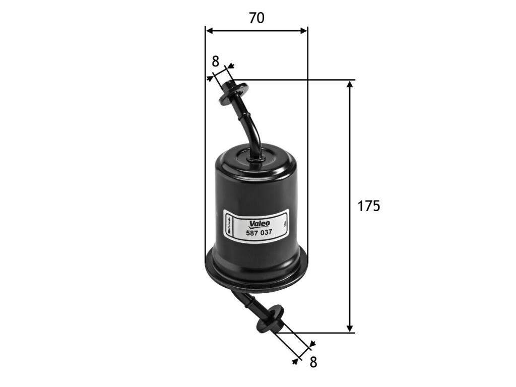 Filtre à carburant (Filtre à gasoil) VALEO ref. 587037