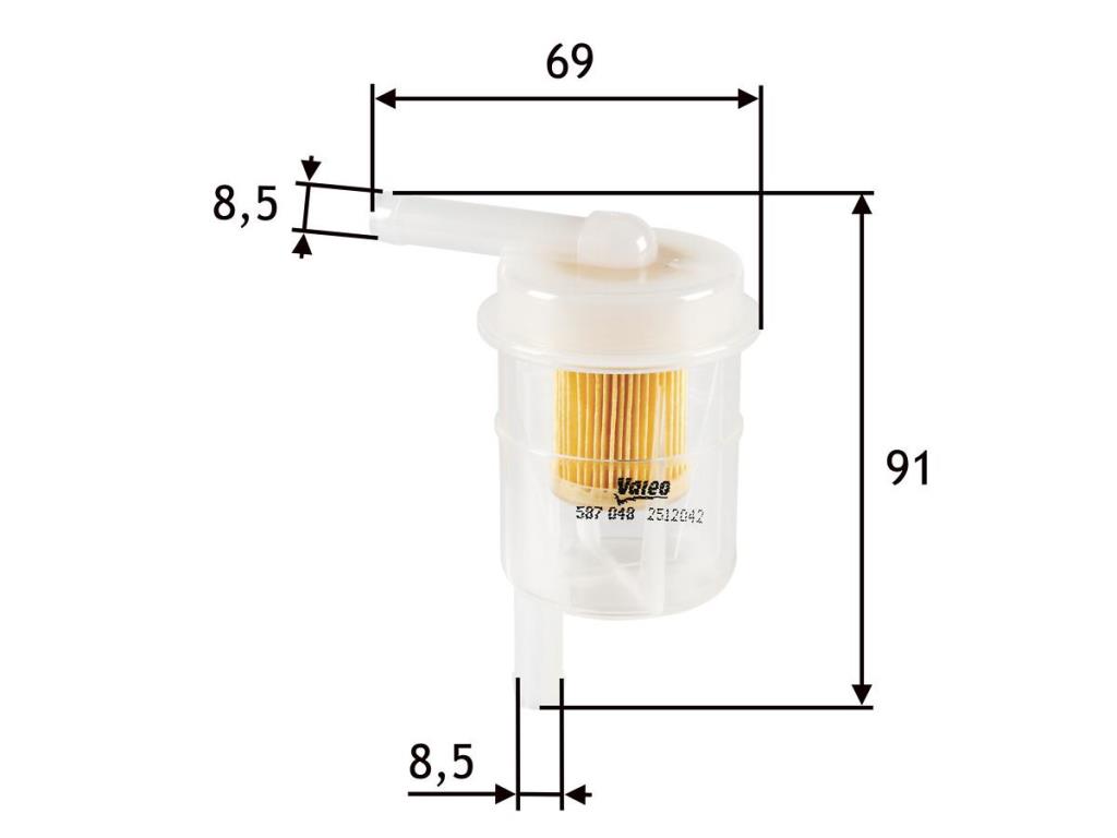 Filtre à carburant (Filtre à gasoil) VALEO ref. 587048