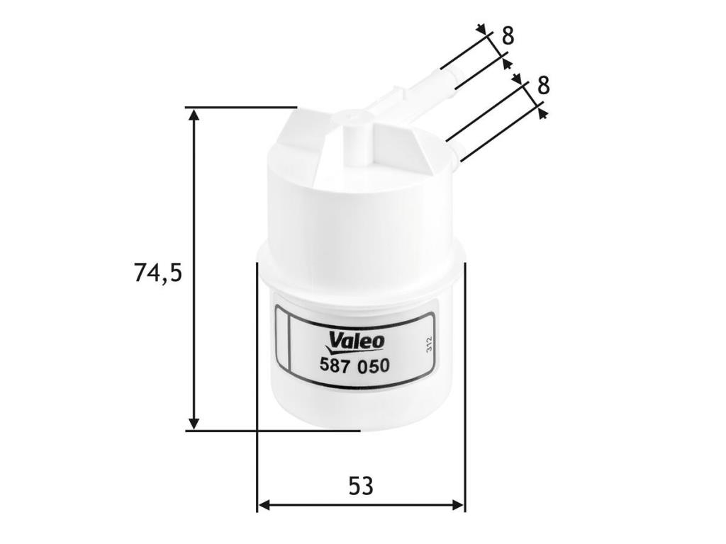 Filtre à carburant (Filtre à gasoil) VALEO ref. 587050