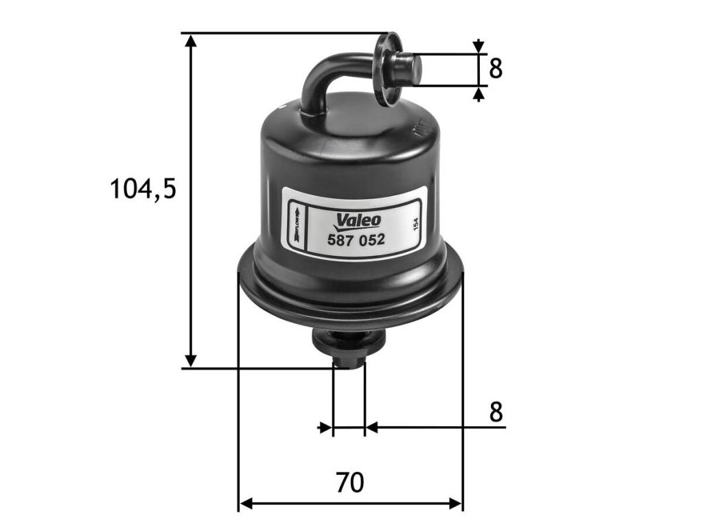 Filtre à carburant (Filtre à gasoil) VALEO ref. 587052