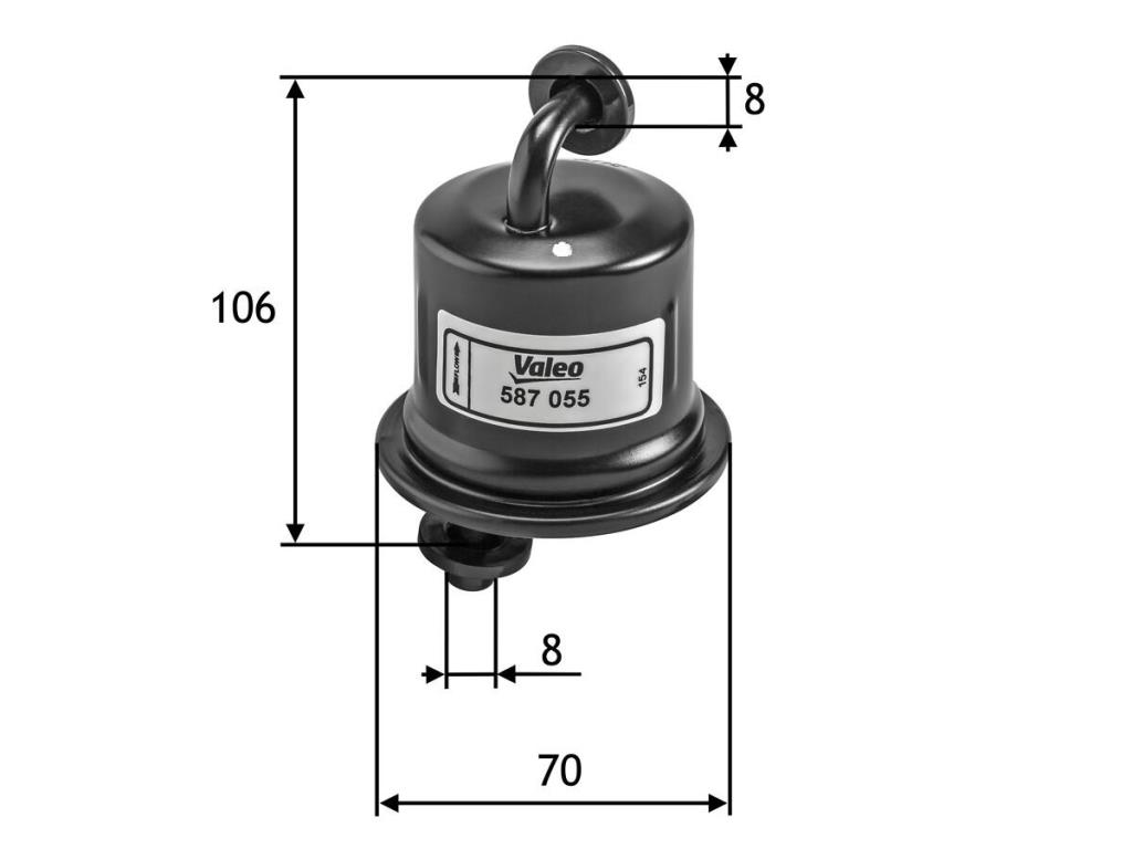 Filtre à carburant (Filtre à gasoil) VALEO ref. 587055
