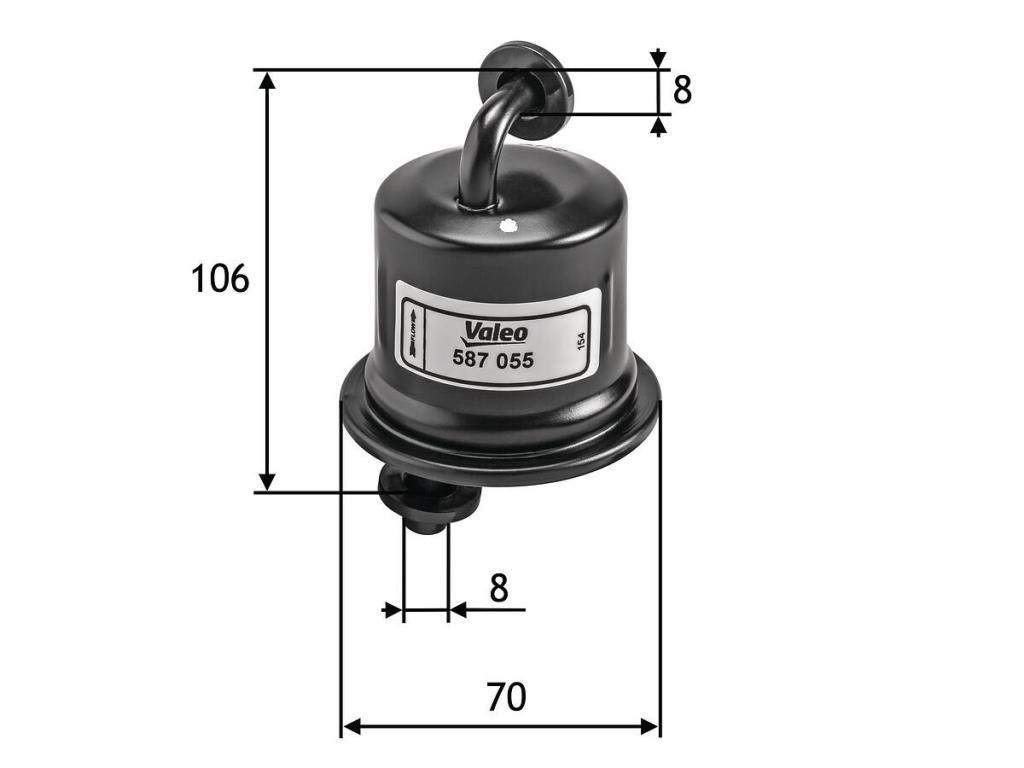 Filtre à carburant (Filtre à gasoil) VALEO ref. 587055
