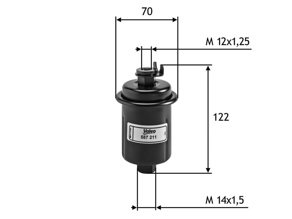 Filtre à carburant (Filtre à gasoil) VALEO ref. 587211