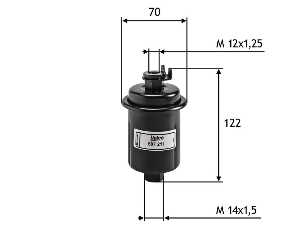 Filtre à carburant (Filtre à gasoil) VALEO ref. 587211
