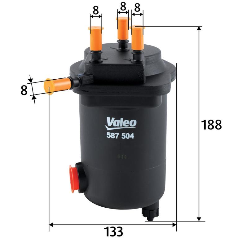 Filtre à carburant (Filtre à gasoil) VALEO ref. 587504