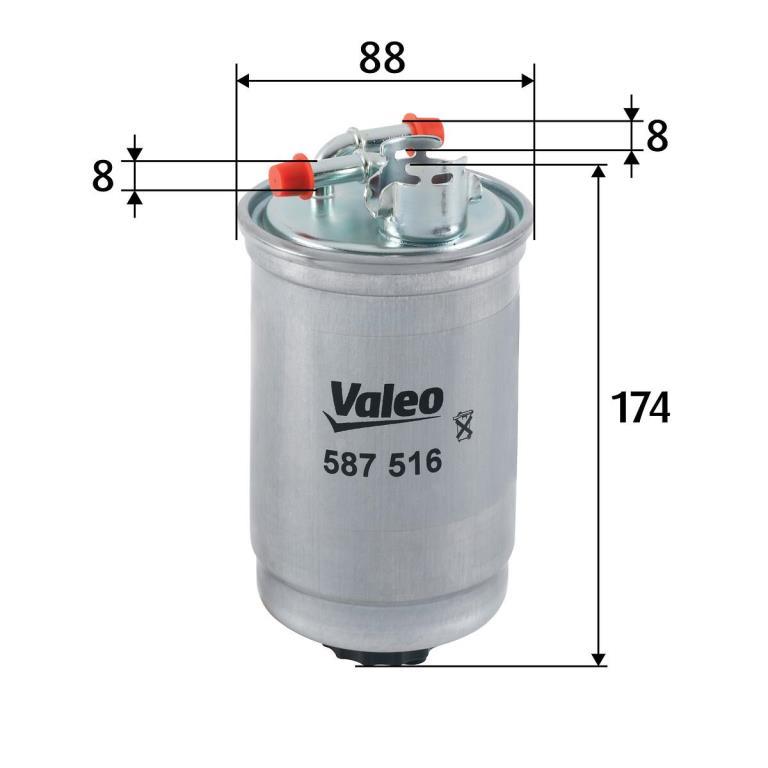 Filtre à carburant (Filtre à gasoil) VALEO 587516