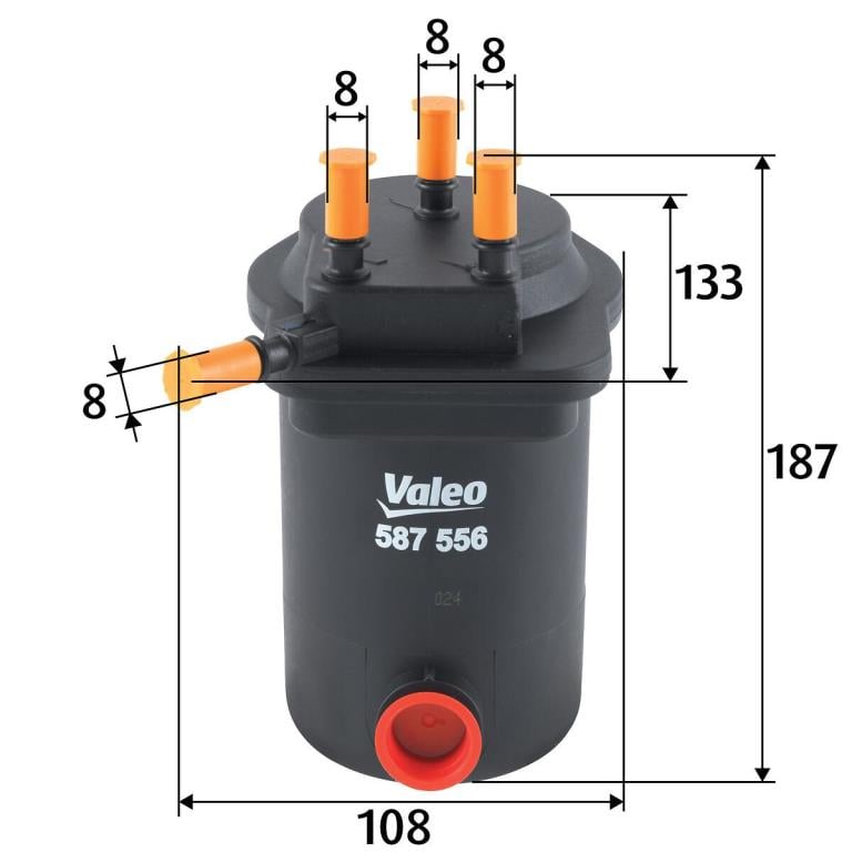 Filtre à carburant (Filtre à gasoil) VALEO 587556