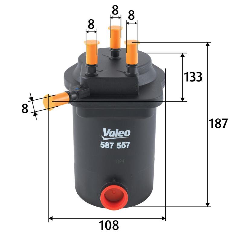 Filtro de combustível VALEO 587557