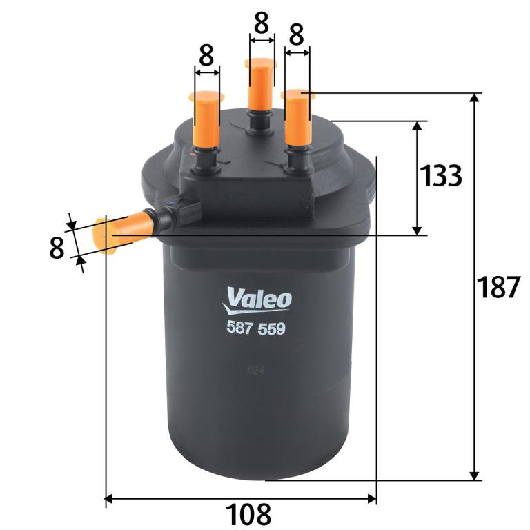 Filtro de combustível VALEO 587559