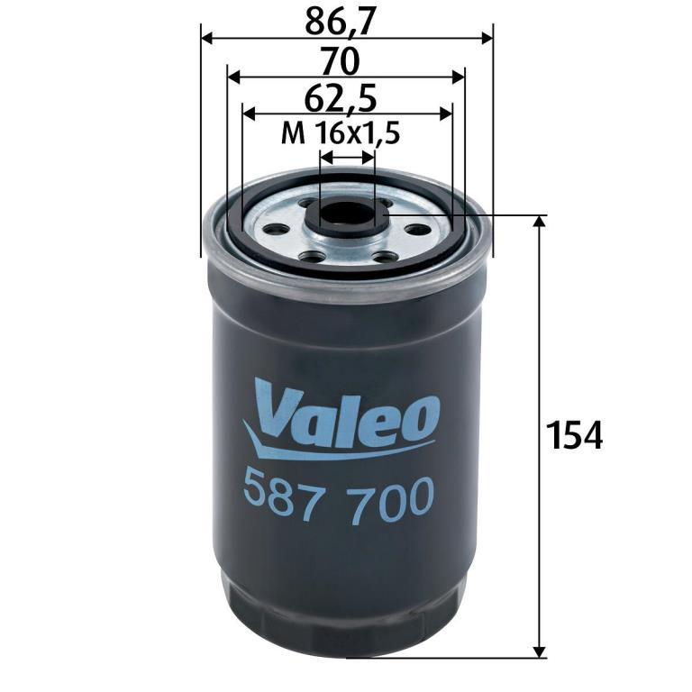 Filtre à carburant (Filtre à gasoil) VALEO ref. 587700