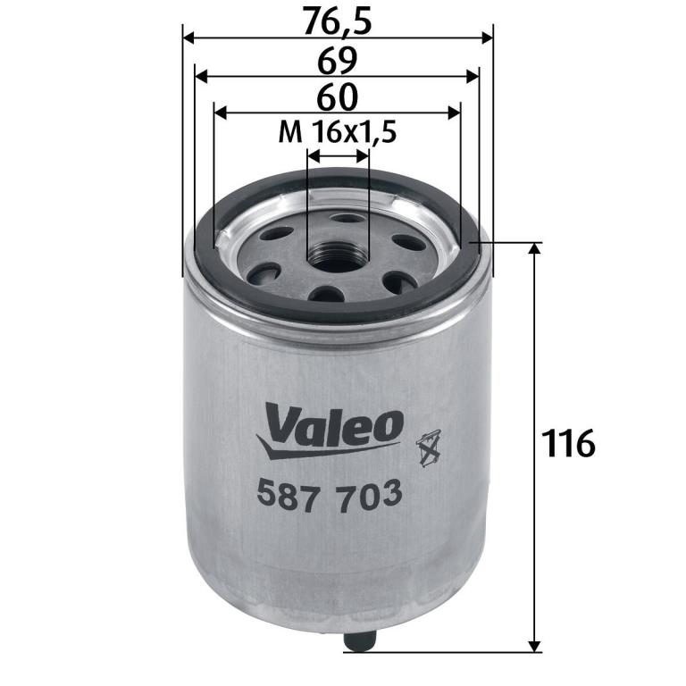Filtre à carburant (Filtre à gasoil) VALEO ref. 587703