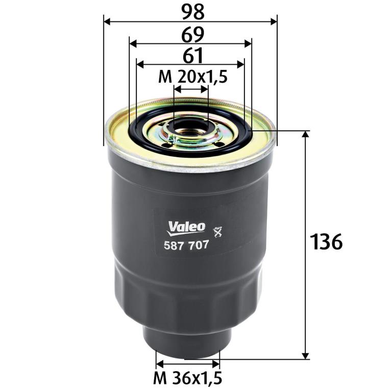 Filtro combustible VALEO ref. 587707