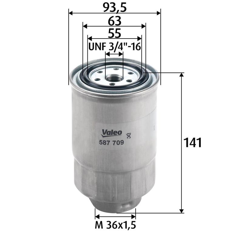 Filtre à carburant (Filtre à gasoil) VALEO ref. 587709