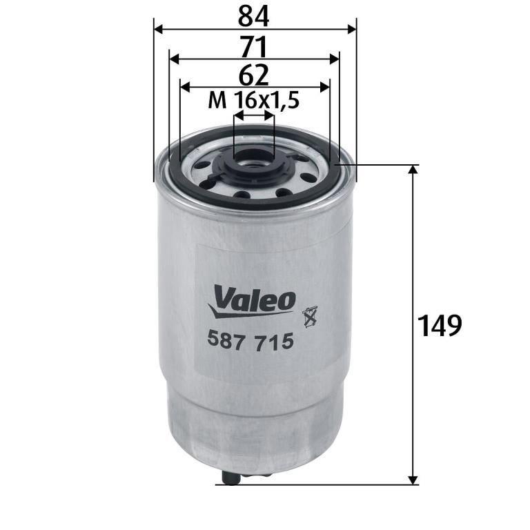 Filtre à carburant (Filtre à gasoil) VALEO ref. 587715