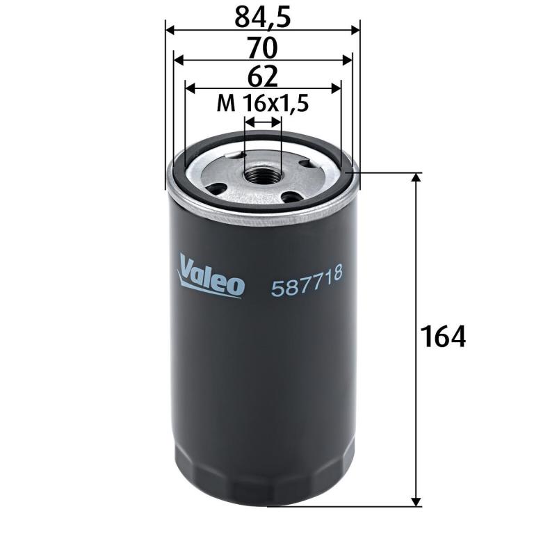 Filtre à carburant (Filtre à gasoil) VALEO ref. 587718