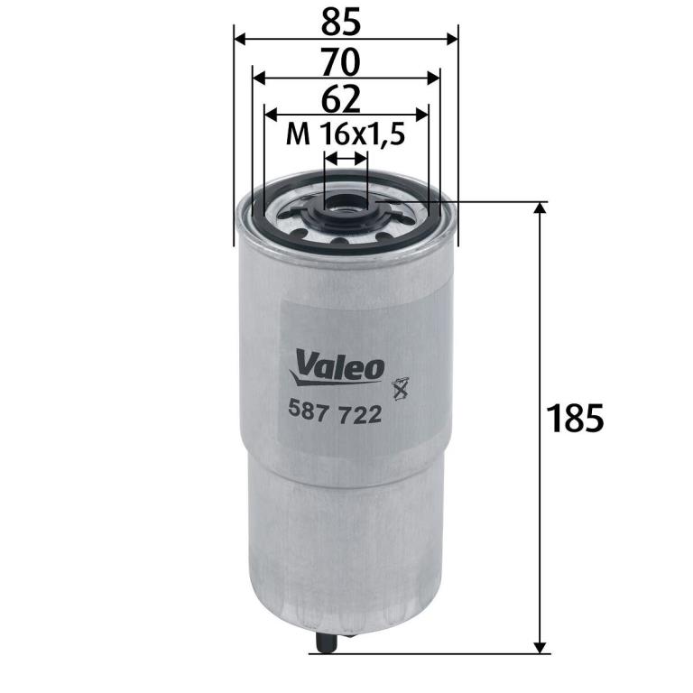 Filtre à carburant (Filtre à gasoil) VALEO ref. 587722