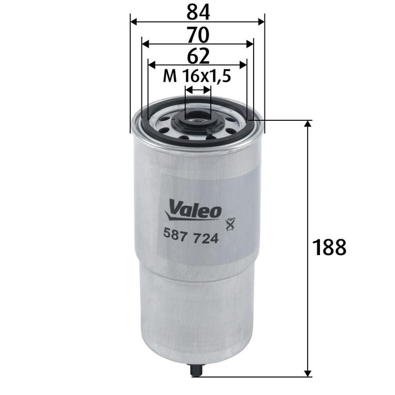 Filtre à carburant (Filtre à gasoil) VALEO ref. 587724