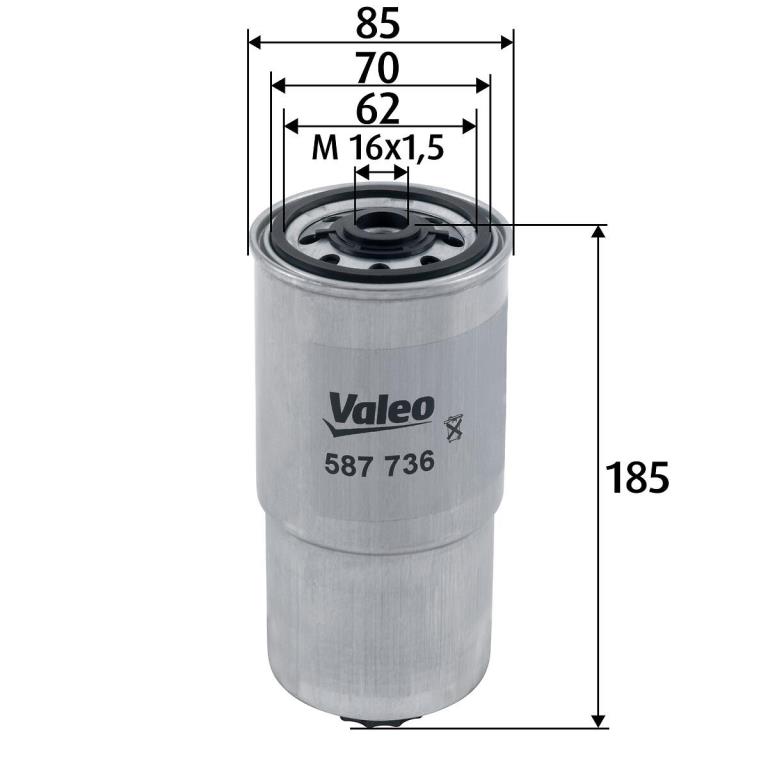 Filtre à carburant (Filtre à gasoil) VALEO ref. 587736