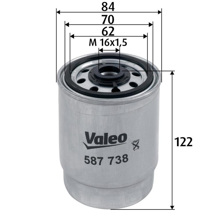 Filtre à carburant (Filtre à gasoil) VALEO ref. 587738