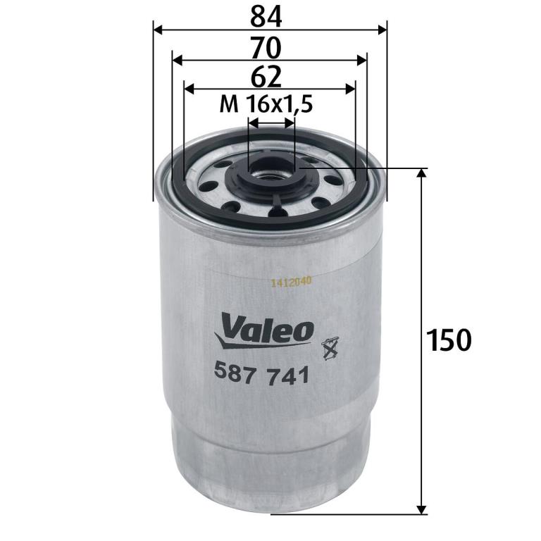 Filtre à carburant (Filtre à gasoil) VALEO ref. 587741
