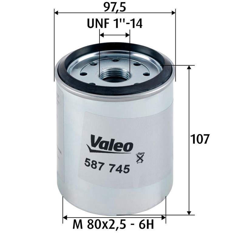 Filtre à carburant (Filtre à gasoil) VALEO ref. 587745