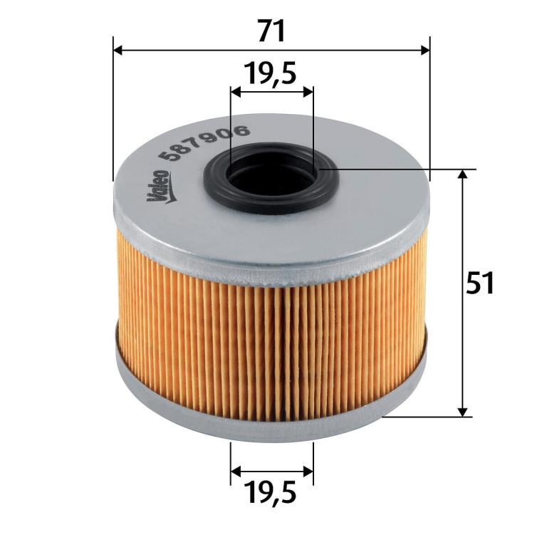 Filtre à carburant (Filtre à gasoil) VALEO ref. 587906