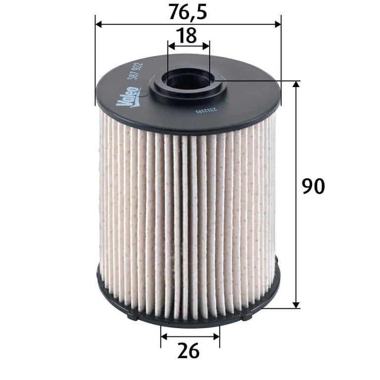 Filtre à carburant (Filtre à gasoil) VALEO ref. 587922