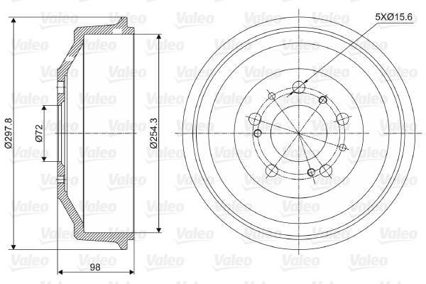 Tambour de frein VALEO ref. 237014