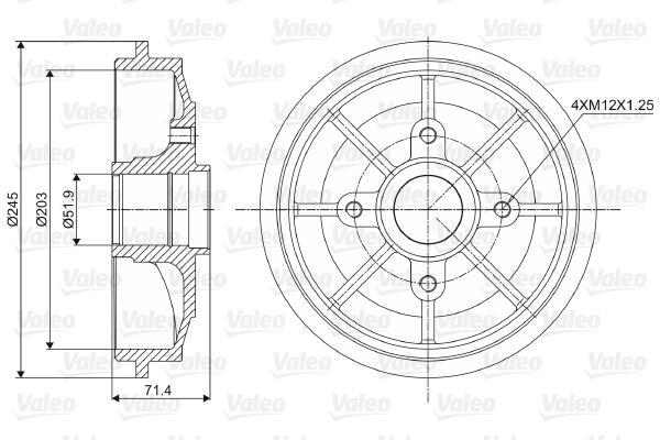 Tambour de frein VALEO ref. 237016