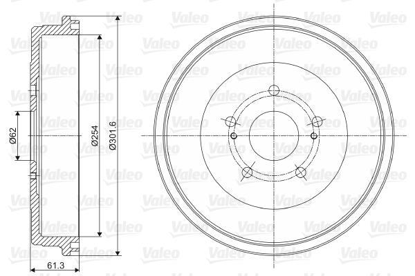 Tambour de frein VALEO 237063