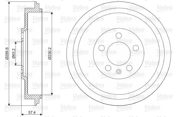 Tambour de frein VALEO ref. 237085