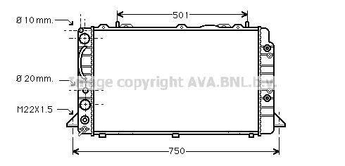 Radiateur moteur (Radiateur de refroidissement) AVA Deutschland GmbH AI2090
