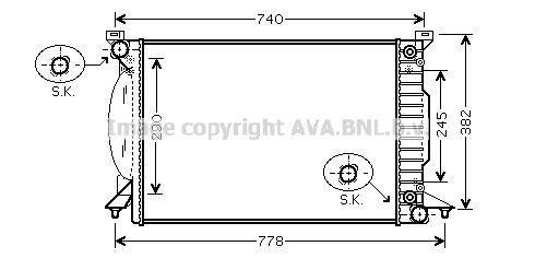 Radiateur moteur (Radiateur de refroidissement) AVA Deutschland GmbH ref. AI2207