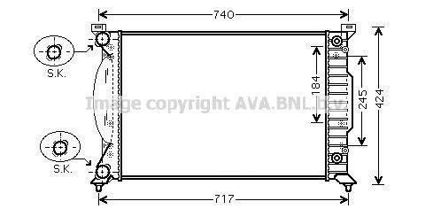 Radiateur moteur (Radiateur de refroidissement) AVA Deutschland GmbH ref. AI2241