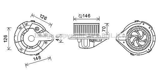 Ventilador habitáculo AVA Deutschland GmbH ref. AI8370