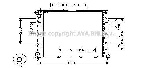 Radiateur moteur (Radiateur de refroidissement) AVA Deutschland GmbH AL2038