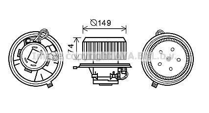 Pulseur d'air habitacle (Ventilateur habitacle) AVA Deutschland GmbH ref. AL8139