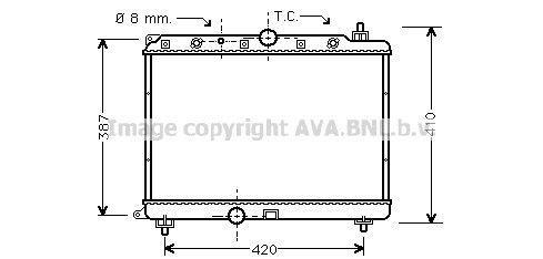 Radiateur moteur (Radiateur de refroidissement) AVA Deutschland GmbH ref. AU2153