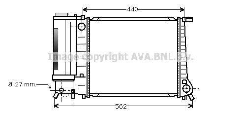 Radiateur moteur (Radiateur de refroidissement) AVA Deutschland GmbH ref. BW2081