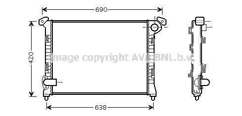 Radiateur moteur (Radiateur de refroidissement) AVA Deutschland GmbH ref. BW2286