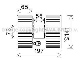 Pulseur d'air habitacle (Ventilateur habitacle) AVA Deutschland GmbH ref. BW8483