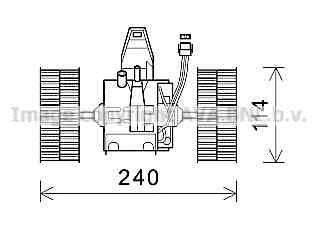 Pulseur d'air habitacle (Ventilateur habitacle) AVA Deutschland GmbH ref. BW8491